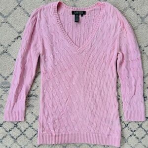Lauren Ralph Lauren Pink Sweater, Sz XS